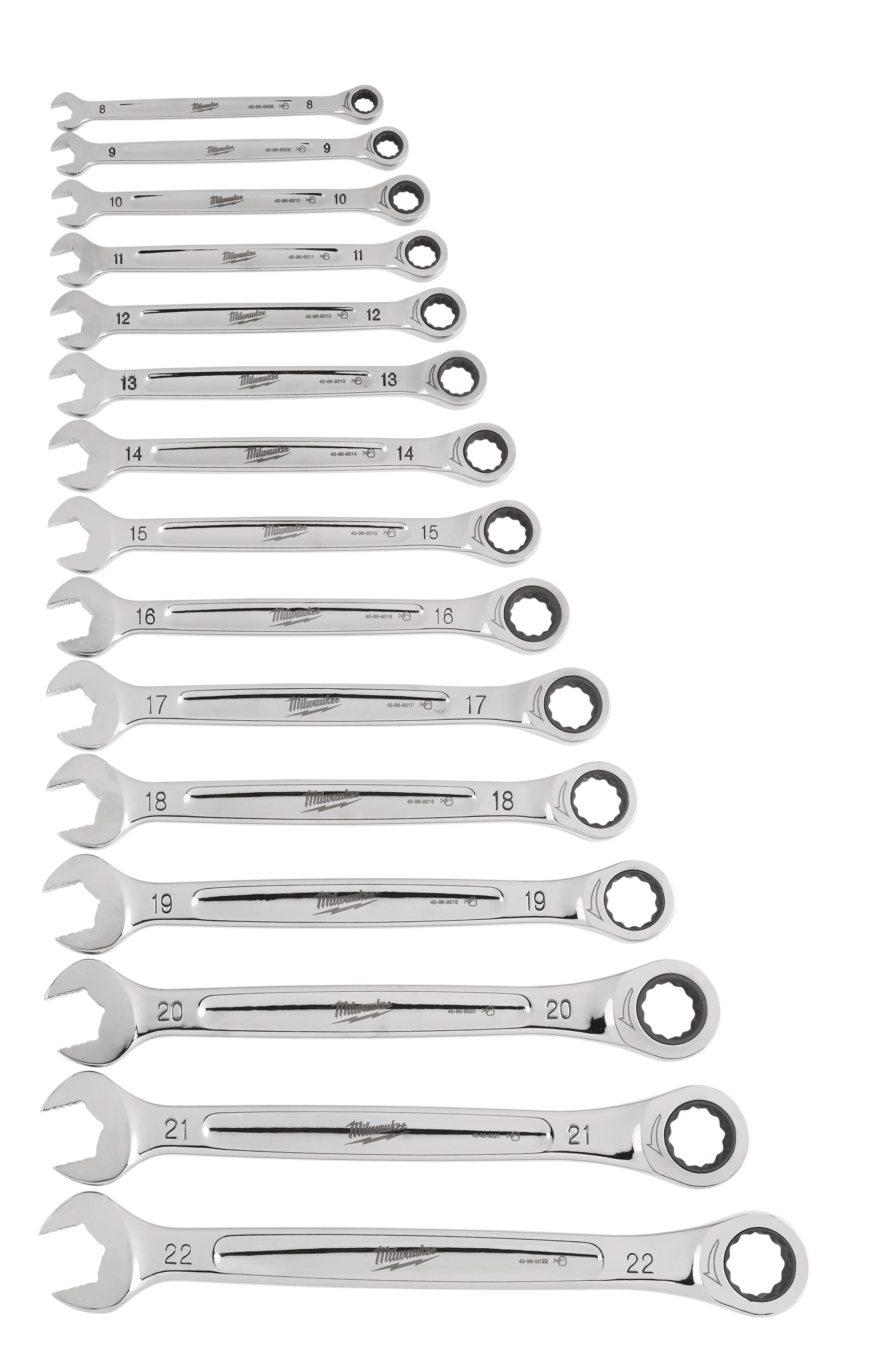 Milwaukee Electric 15-Pc Ratchet Combo Wrench-Metr - MLW-48-22-9516 | MFVCanada.com