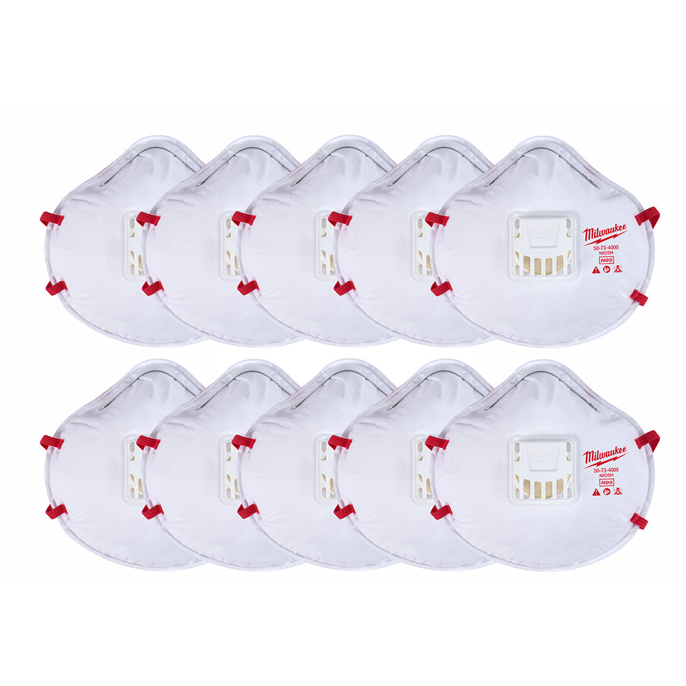 Milwaukee Electric (4) Disposable N95 Respirator 10Pk - MLW-48-73-4014 | MFVCanada.com