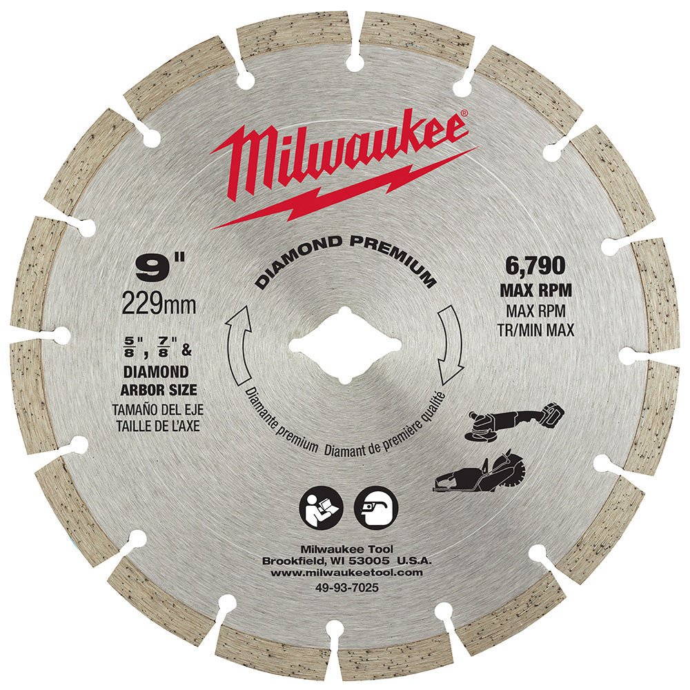 Milwaukee Electric 9" Diamond Premium Segmented - MLW-49-93-7025 | MFVCanada.com