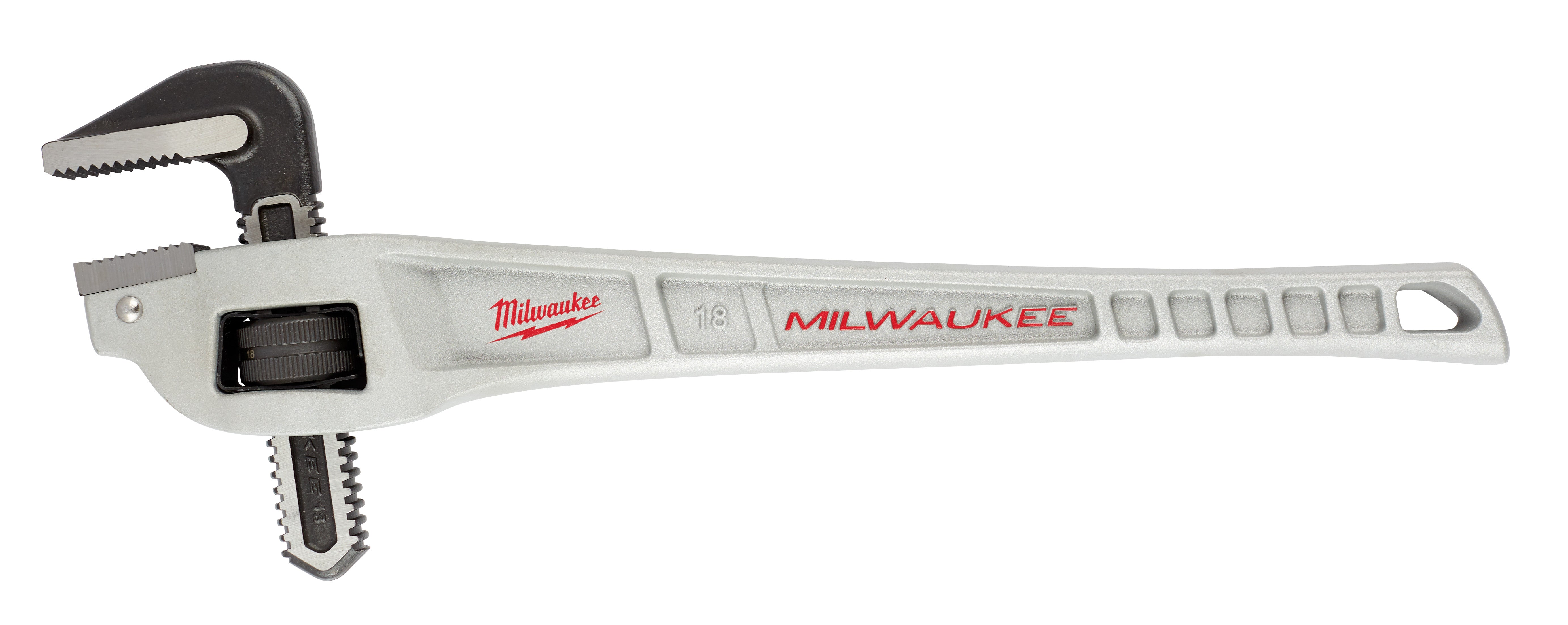 Milwaukee Electric 18" Aluminum Offset Head Pip Wrench, 2" Capacity - MLW-48-22-7185 | MFVCanada.com