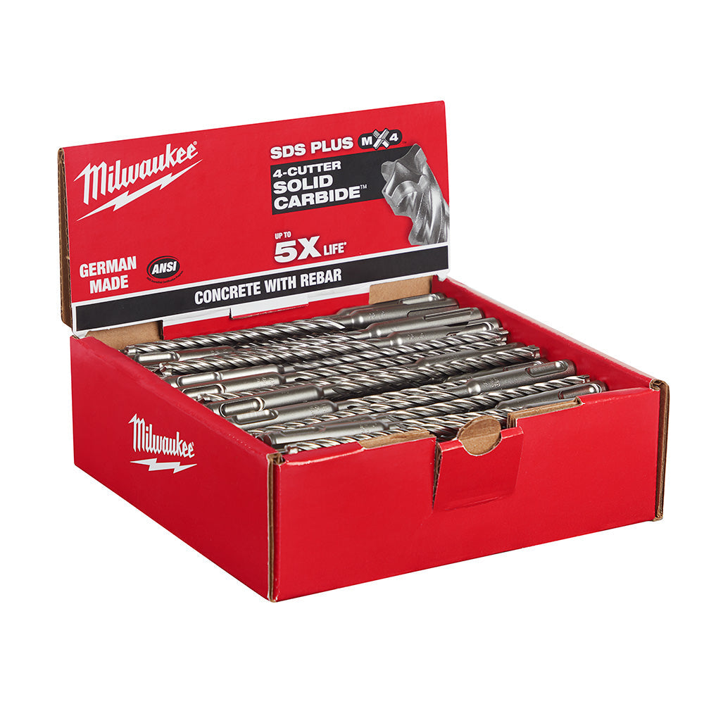 Milwaukee Electric Sds+ Mx4 1/4" X 4" X 6" Bulk 100 - MLW-48-20-7994 | MFVCanada.com