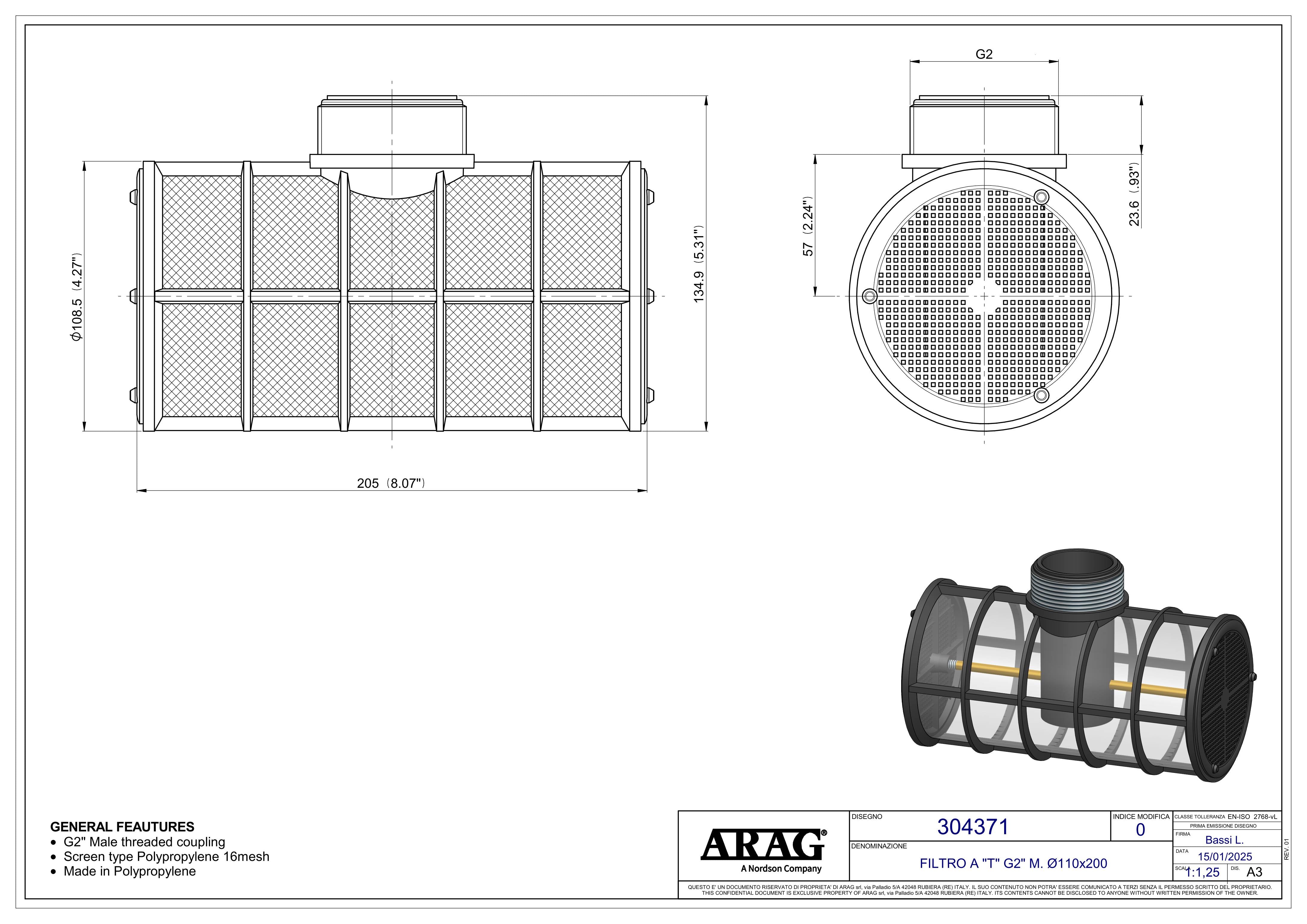 AGRAG 2" Foot Valve Screen - 304371 | MFVCanada.com