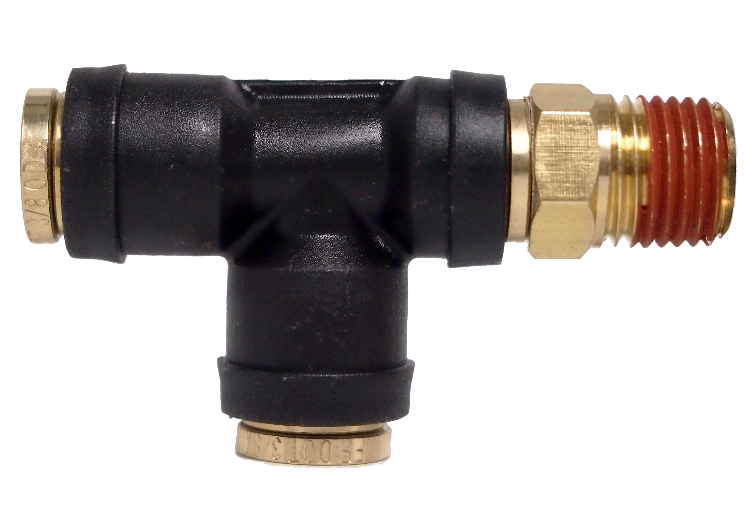 Fairview Composite DOT PTC Tee; 1/4x1/8MPTSWx1/4 CPC1471SW-4A | RogueFuel.ca