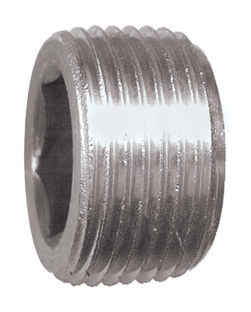 Fairview Steel Plug Sunk Hex;1/4MPT S1018-B | RogueFuel.ca