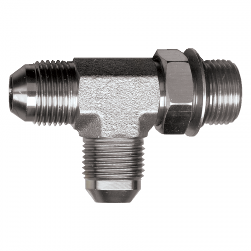 Fairview Steel Tee;1-1/16-12 ORBx3/4MJICx3/4MJIC S3651-12 | RogueFuel.ca