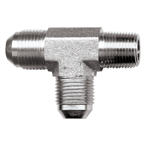 Fairview Steel Tee;3/8MJICx1/2MPTx3/8MJIC S3751-6D | RogueFuel.ca