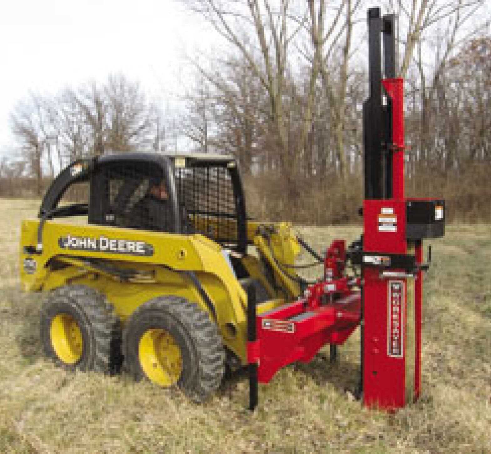 Worksaver Skid Steer Mount Hydraulic Post Driver - HPD16HSS | MFVCanada.com