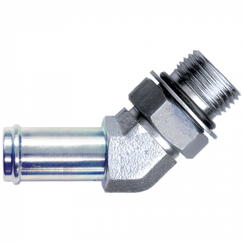 Fairview Steel Hose Insert 45Elb;1 IDx1-5/16-12 ORB SO1140-16 | RogueFuel.ca